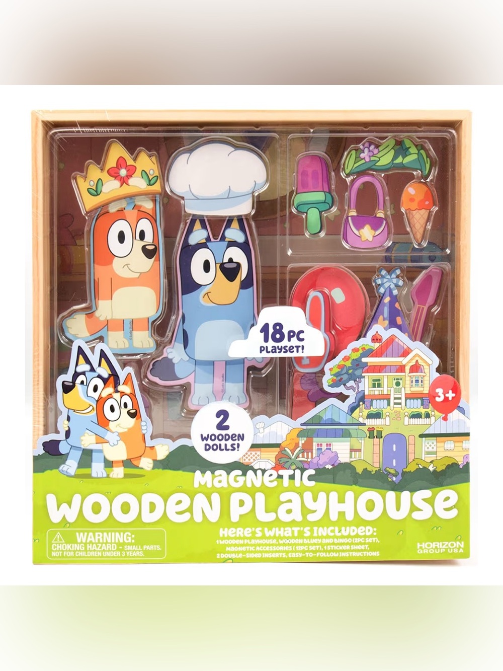 Bluey Magnetic Wooden Dolls Activity Set NWOT